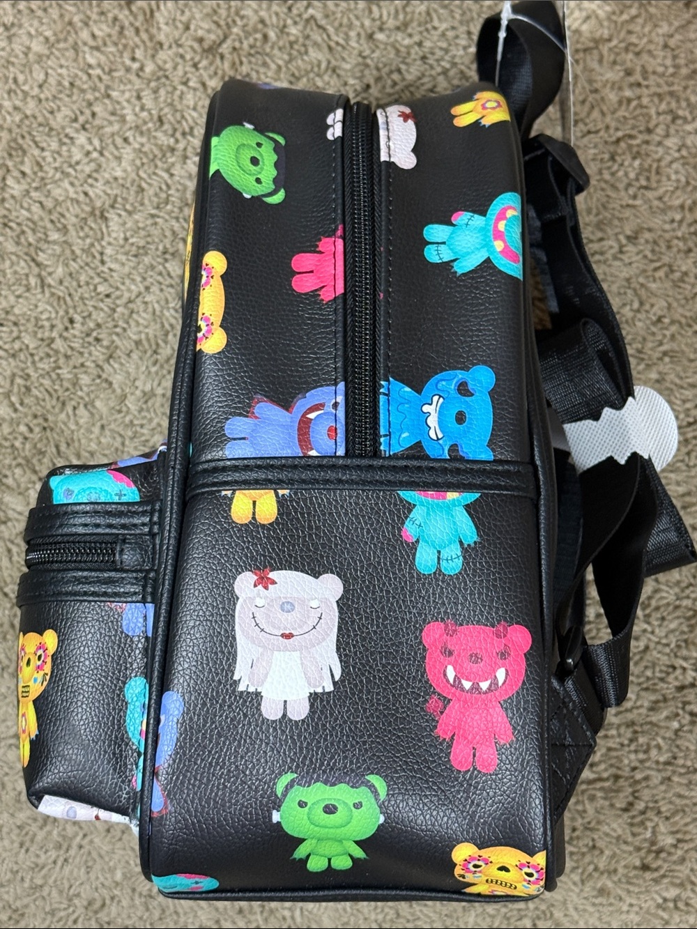 Clair’s Deddy Bears Black Rainbow Bears Mini Backpack SKU1510 - Picture 7 of 11